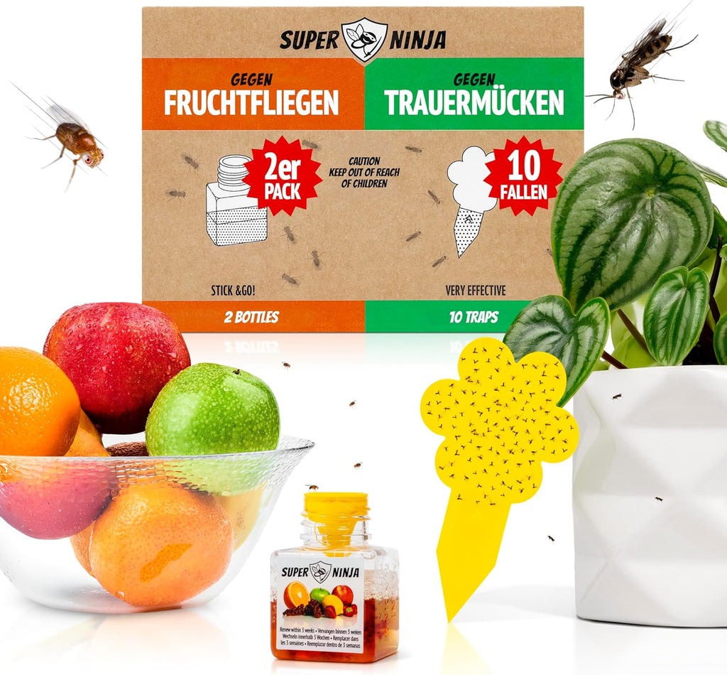 Super-Ninja-Kombipaket gegen Fruchtfliegen und Trauermücken
