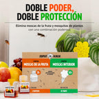 Super Ninja Pegatinas Amarillas y Trampa para Moscas de la Fruta