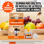 Super Ninja Pegatinas Amarillas y Trampa para Moscas de la Fruta