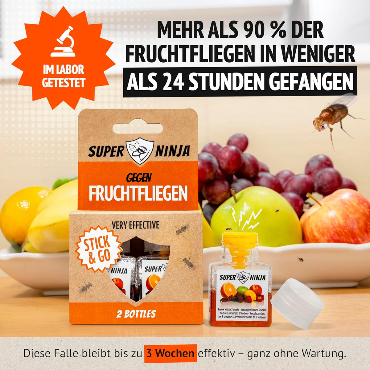 Super-Ninja-Kombipaket gegen Fruchtfliegen und Trauermücken