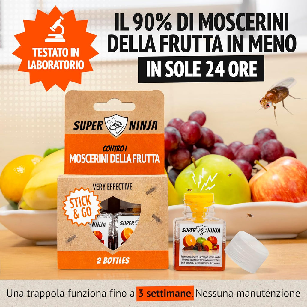 Pacchetto combinato Super Ninja contro moscerini della frutta e moscerini piante