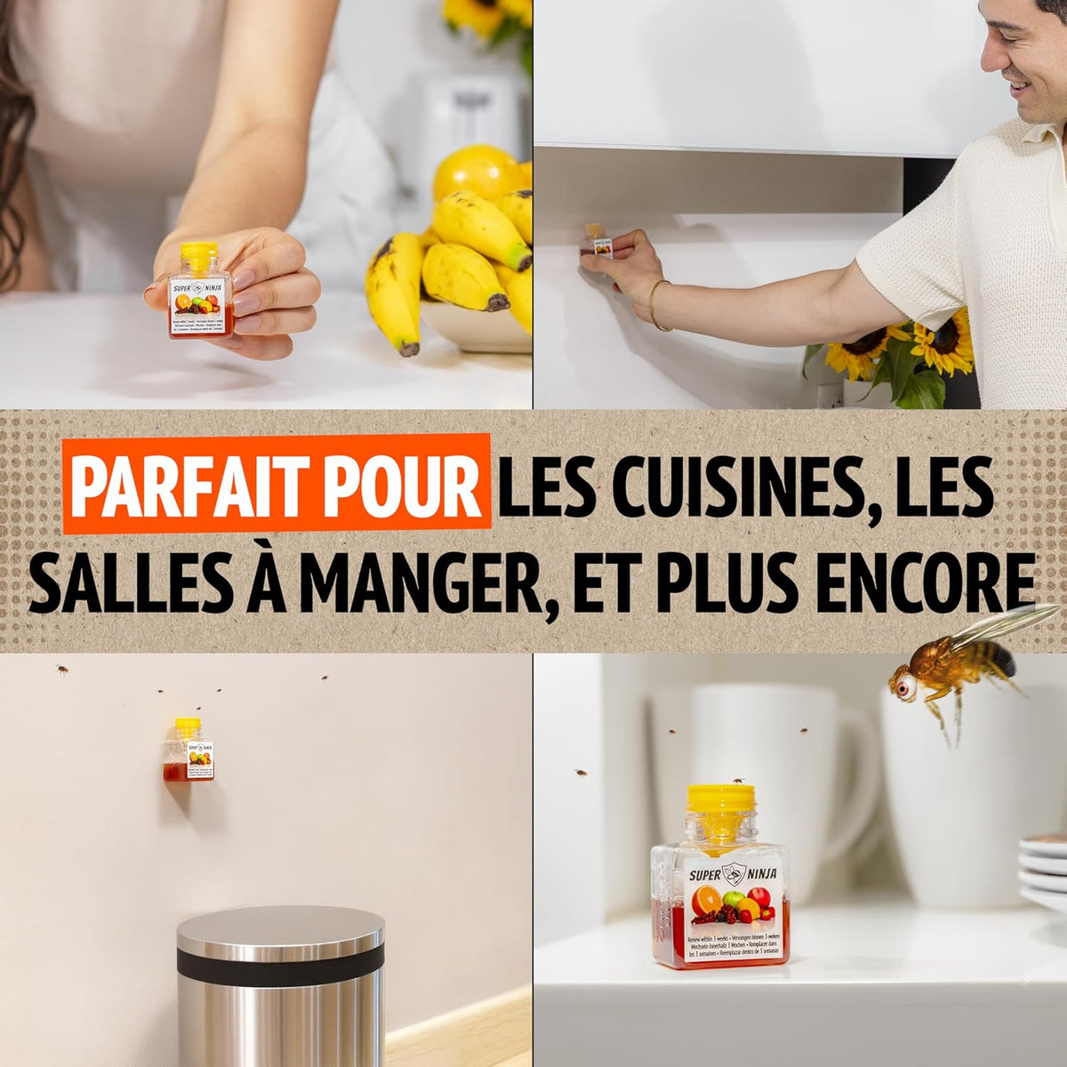 Super Ninja Piège à mouches des fruits
