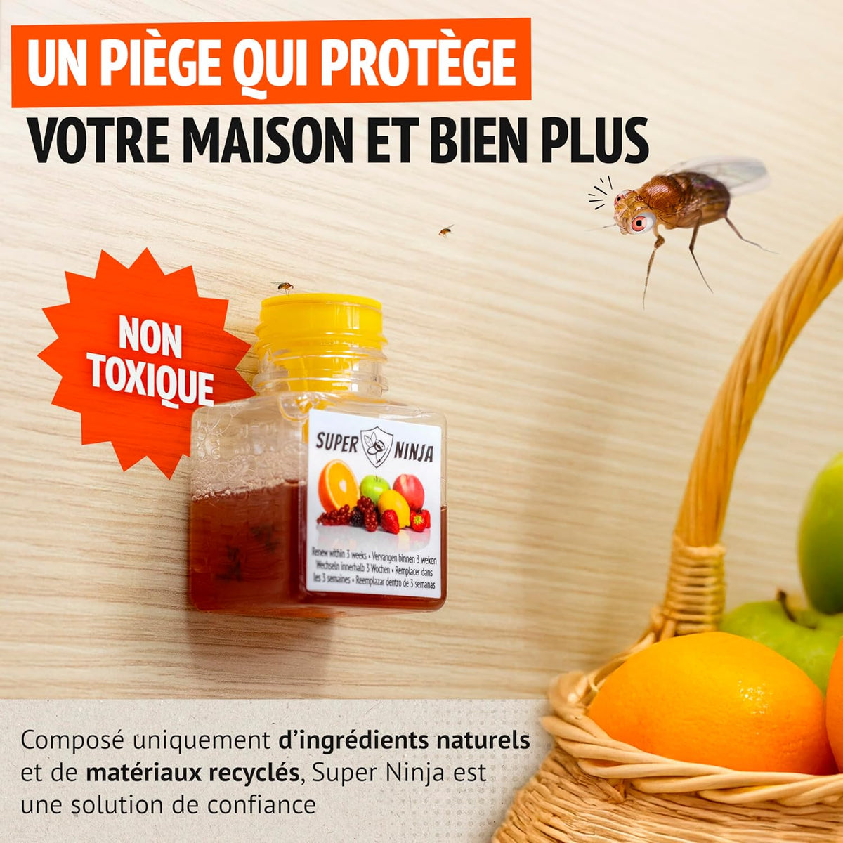 Super Ninja Piège à mouches des fruits