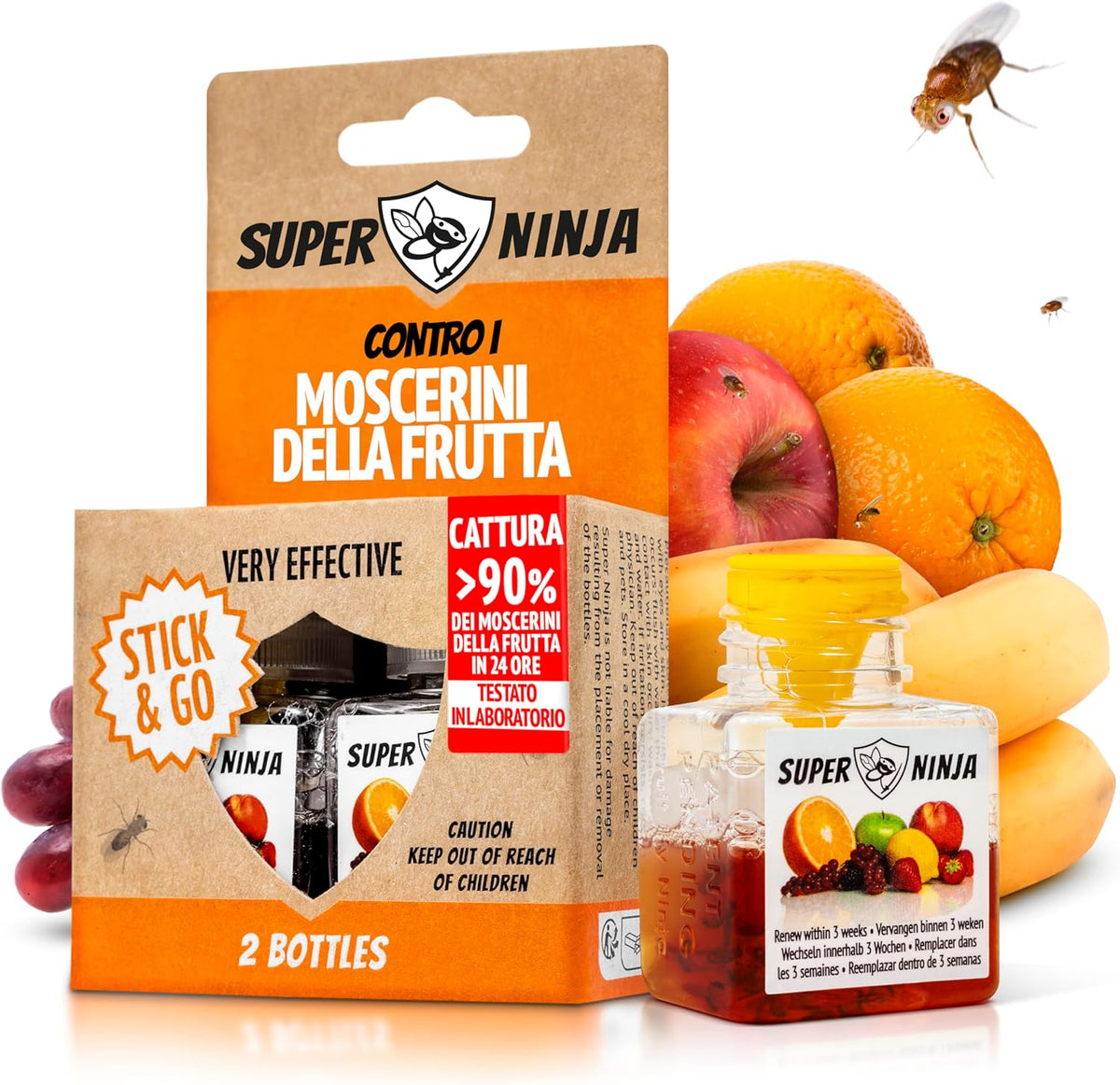 Super Ninja Trappola Moscerini Frutta