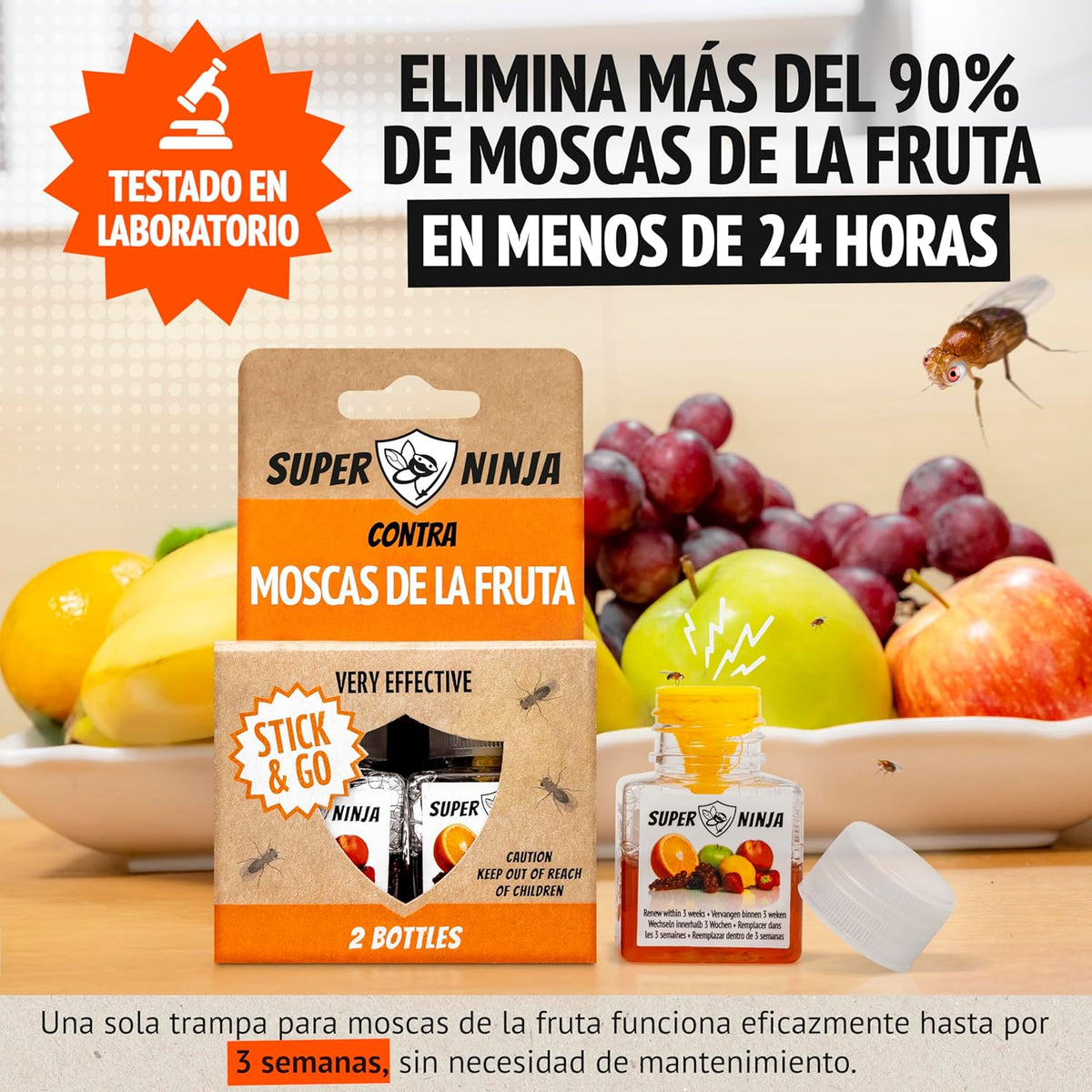 Super Ninja Trampa para Moscas de la Fruta