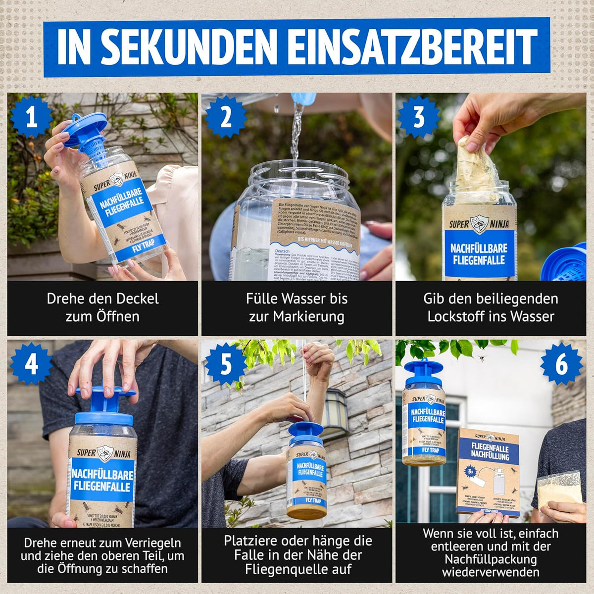 Super Ninja Fliegenfalle