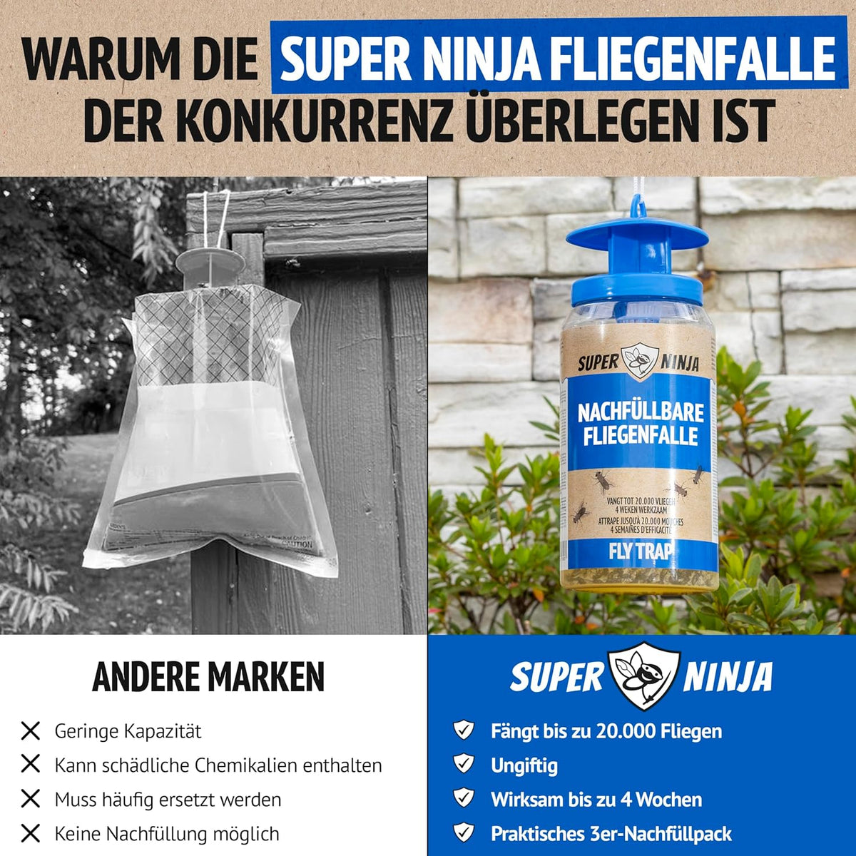 Super Ninja Fliegenfalle